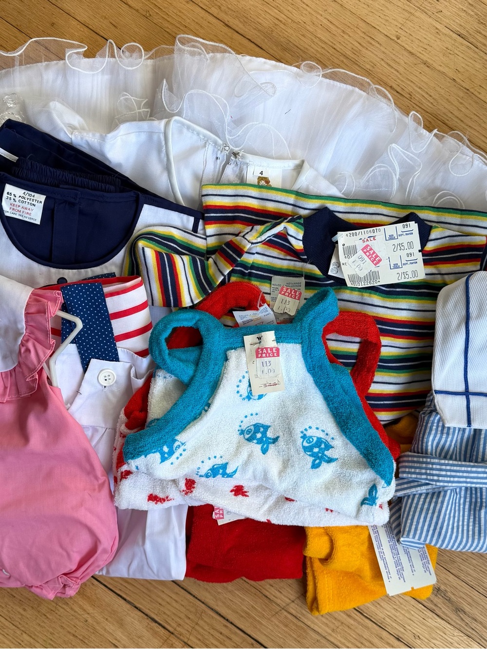 Vintage Kids Clothing Lot 10pc — Zellers, Tip Top, 80s/90s Deadstock most NWT